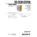 Sony CMT-E301, CMT-EP30, CMT-EP40, SS-CE301, SS-CEP30 Service Manual