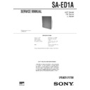 Sony CMT-ED1A, SA-ED1A Service Manual