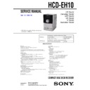 Sony CMT-EH10, HCD-EH10 Service Manual