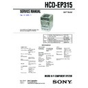 Sony CMT-EP315, HCD-EP315 Service Manual