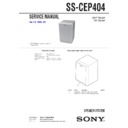 Sony CMT-EP404, SS-CEP404 Service Manual