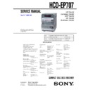 Sony CMT-EP707, HCD-EP707 Service Manual