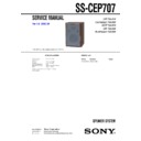 Sony CMT-EP707, SS-CEP707 Service Manual