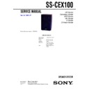 Sony CMT-EX100, SS-CEX100 Service Manual