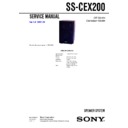 Sony CMT-EX200, SS-CEX200 Service Manual
