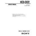 Sony CMT-EX22, HCD-EX22 Service Manual