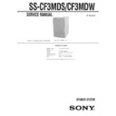 Sony CMT-F3MD, SS-CF3MDS, SS-CF3MDW Service Manual