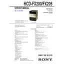 cmt-fx200, cmt-fx205, hcd-fx200, hcd-fx205 service manual