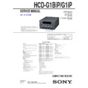 Sony CMT-G1BIP, CMT-G1IP, HCD-G1BIP, HCD-G1IP Service Manual