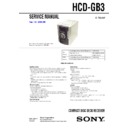 Sony CMT-GB3, HCD-GB3 Service Manual