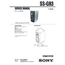 Sony CMT-GB3, SS-GB3 Service Manual