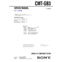 Sony CMT-GB3 Service Manual