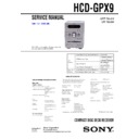 Sony CMT-GPX9DAB, HCD-GPX9 Service Manual