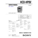 Sony CMT-HP8V, HCD-HP8V Service Manual