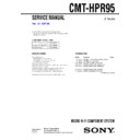 Sony CMT-HPR95 Service Manual
