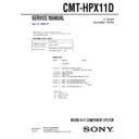 Sony CMT-HPX11D Service Manual