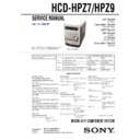 Sony CMT-HPZ7, CMT-HPZ9, HCD-HPZ7, HCD-HPZ9 Service Manual