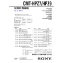 Sony CMT-HPZ7, CMT-HPZ9 Service Manual