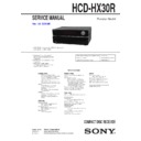 Sony CMT-HX30R, HCD-HX30R Service Manual