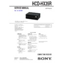 Sony CMT-HX35R, HCD-HX35R Service Manual
