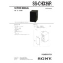 Sony CMT-HX35R, SS-CHX35R Service Manual