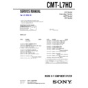 Sony CMT-L7HD Service Manual
