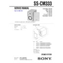 Sony CMT-M333NT, CMT-M373NT, SS-CM333 Service Manual