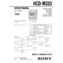 Sony CMT-M333NT, HCD-M333 Service Manual