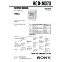 Sony CMT-M373NT, HCD-M373 Service Manual