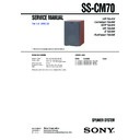 Sony CMT-M70, CMT-M70K, SS-CM70 Service Manual