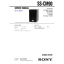 Sony CMT-M80V, CMT-M90DVD, SS-CM90 Service Manual