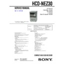 Sony CMT-NEZ30, HCD-NEZ30 Service Manual
