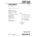Sony CMT-S20 Service Manual