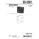 Sony CMT-SE1, SS-CSE1 Service Manual
