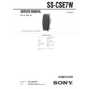 Sony CMT-SE7, SS-CSE7W Service Manual
