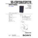 Sony CMT-SPZ50, CMT-SPZ70, CMT-SPZ90DB, SS-CSPZ50, SS-CSPZ70 Service Manual
