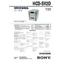 Sony CMT-SV2D, HCD-SV2D Service Manual