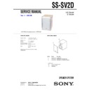 Sony CMT-SV2D, SS-SV2D Service Manual
