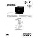Sony CMT-T1, TC-TX1 Service Manual