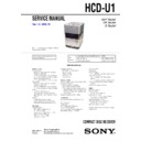 Sony CMT-U1, HCD-U1 Service Manual