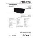 Sony CMT-V50IP Service Manual
