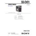 Sony CMT-VC1, SS-CVC1 Service Manual