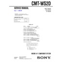 Sony CMT-WS2D Service Manual