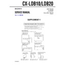 Sony CX-LDB10, CX-LDB20 Service Manual