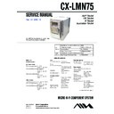 Sony CX-LMN75, XR-MN75 Service Manual