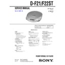 Sony D-F21, D-F22ST, ICD-BP220 Service Manual
