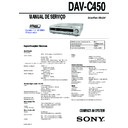 Sony DAV-C450 (serv.man2) Service Manual