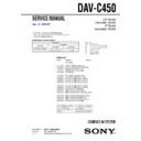 Sony DAV-C450 Service Manual