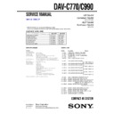 Sony DAV-C770, DAV-C990 Service Manual