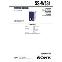Sony DAV-DX150, DAV-DZ100, SS-WS31 Service Manual